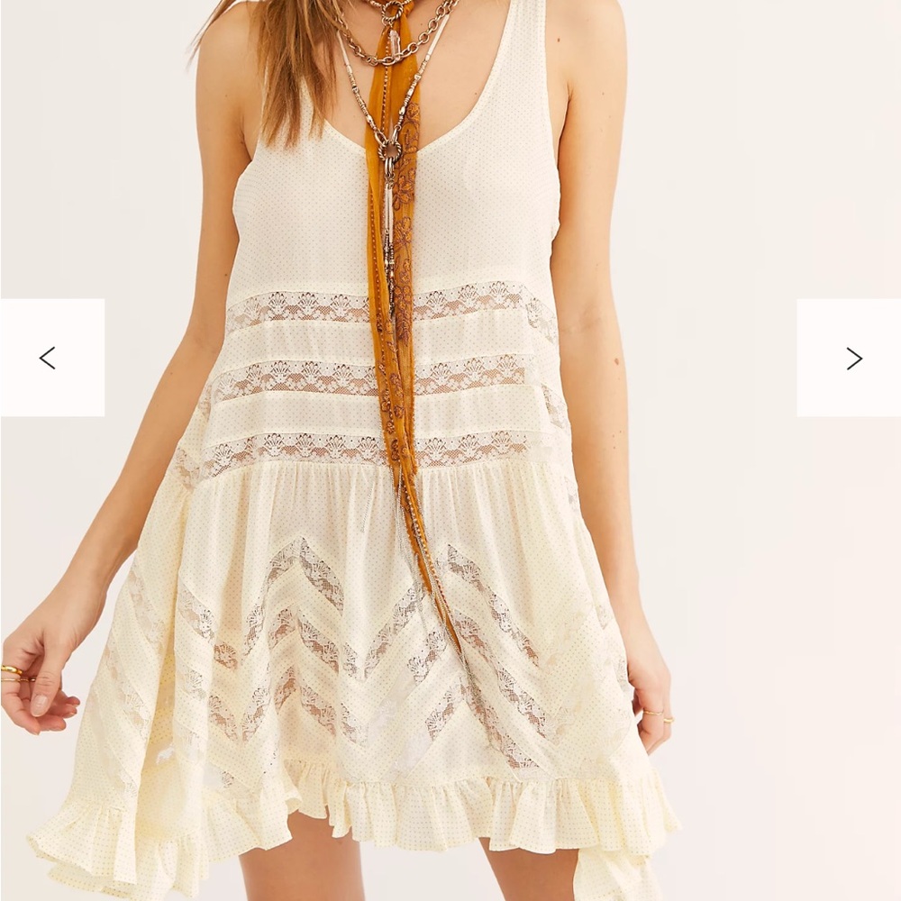 Free People Voile and Lace Trapeze Slip
